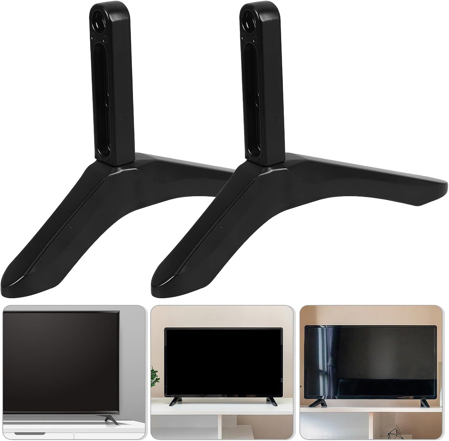 Kisangel Tv Stand Tabletop Base Bracket Support Holder for Distance Tvs Up to Triangle Structure for Stable Desktop Use