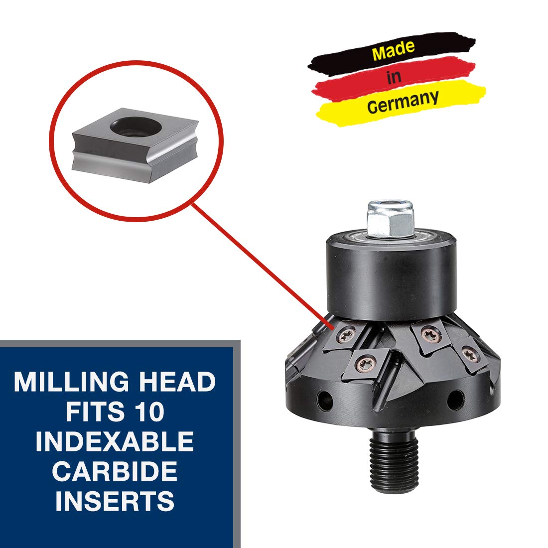 C.S. Unitec ZFR 645 45 Degree Milling Head for Use with EKF 630 and EKF 645 Power Chamfering Tool/Beveling Machine Chamfer up to 9/16"" Bevel Width - Made in Germany