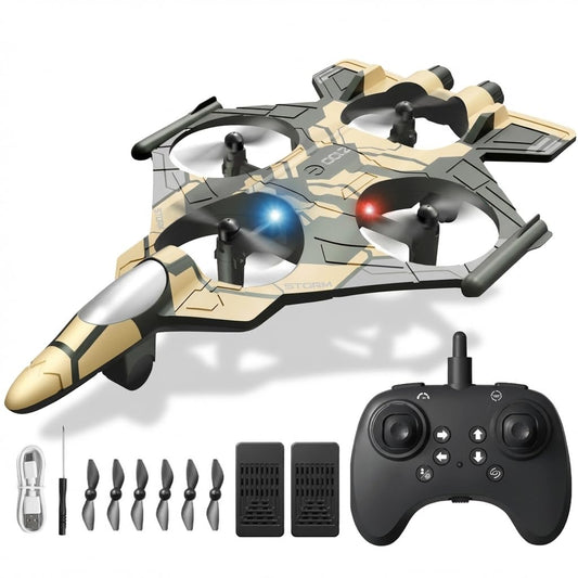 RC Planes For Kids Adults,Remote Control Airplane with LED Lights,360° Flip and Headless Mode,Orbit Flight,One-Key Takeoff/Landing,2 Rechargeable Batteries,Remote Control Plane Best Gift for Kids