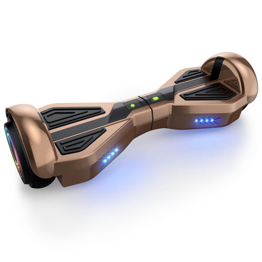 XERATH All Terrain hoverboards for a 7-12 year old,electric scooter with Bluetooth Speaker,self balancing scooters with 6.5 inch LED Wheels&Science Fiction Design (Rose)