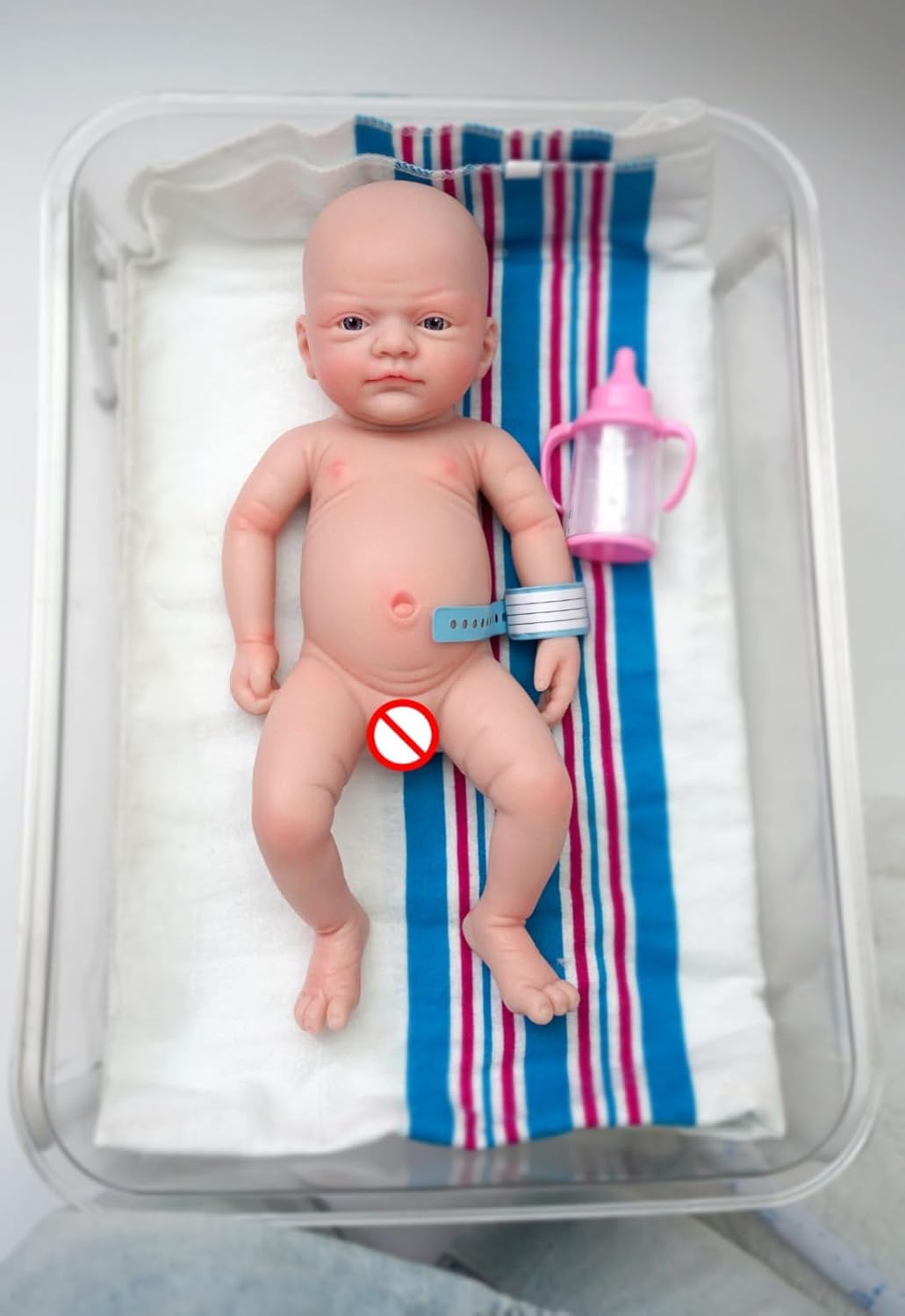 12" Reborn Baby Boy Doll - Full Silicone, Realistic Soft Newborn With Feeding Accessories