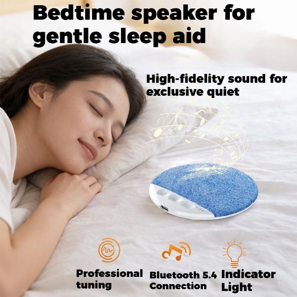 2026 5.4 (Green*1) New Bluetooth Pillow Speaker for Sleeping, Under Pillow Speaker Bluetooth with White Noise, Ultra