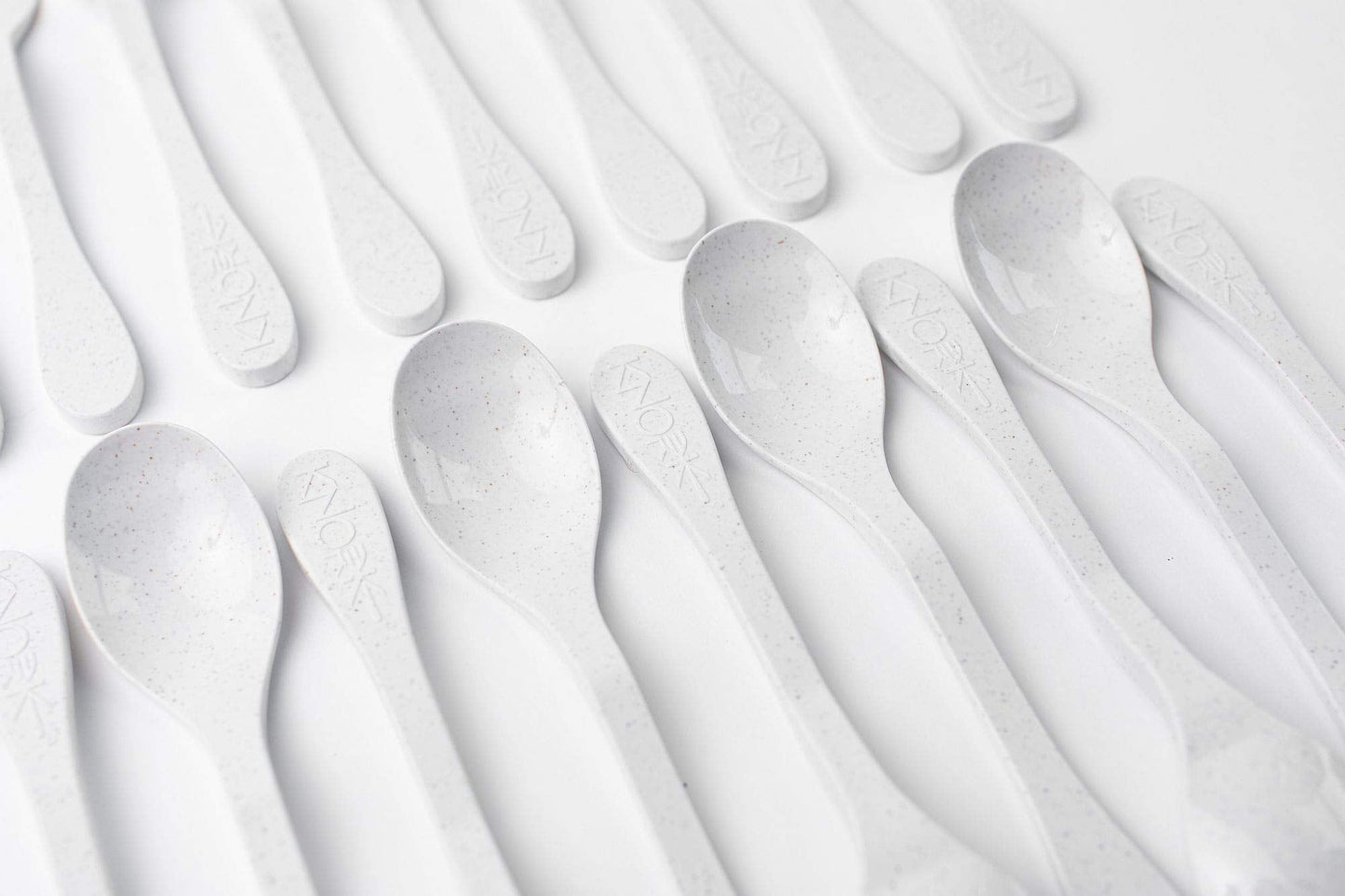 Eco Spoon Open Stock, Bulk, 12 Piece Set, White