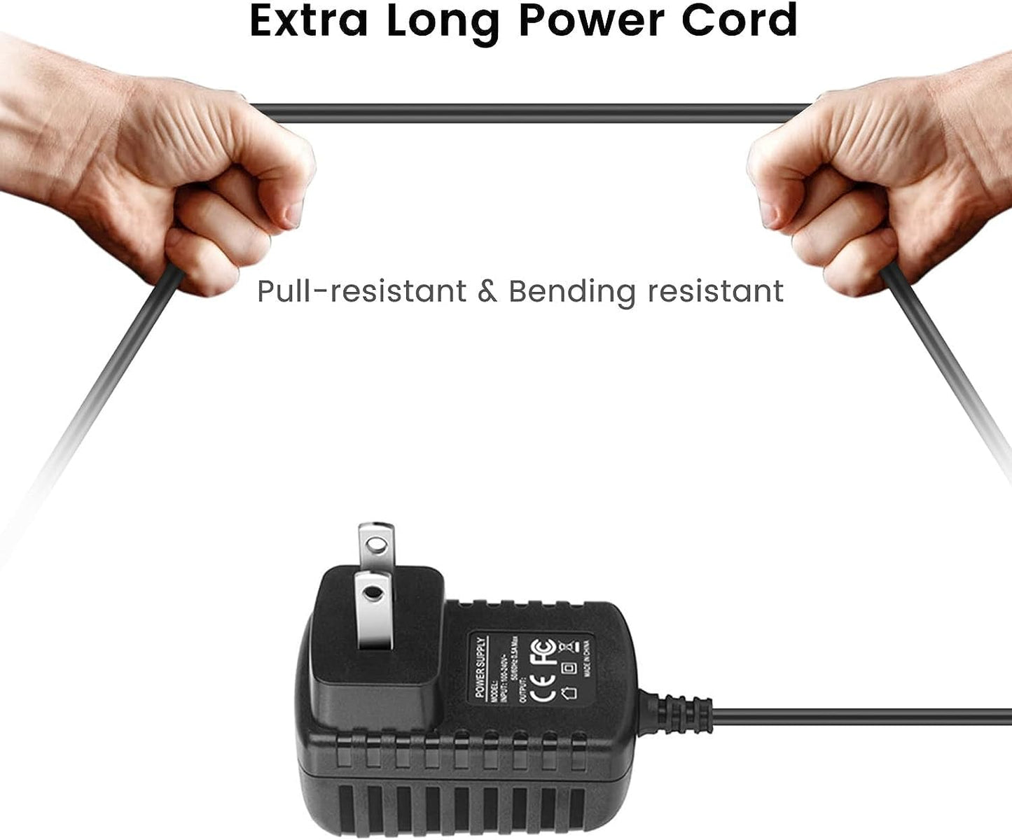 Xzrucst 2.4" AC Adapter for Digital IR Baby Monitor Video Talk Camera Power Supply Cord