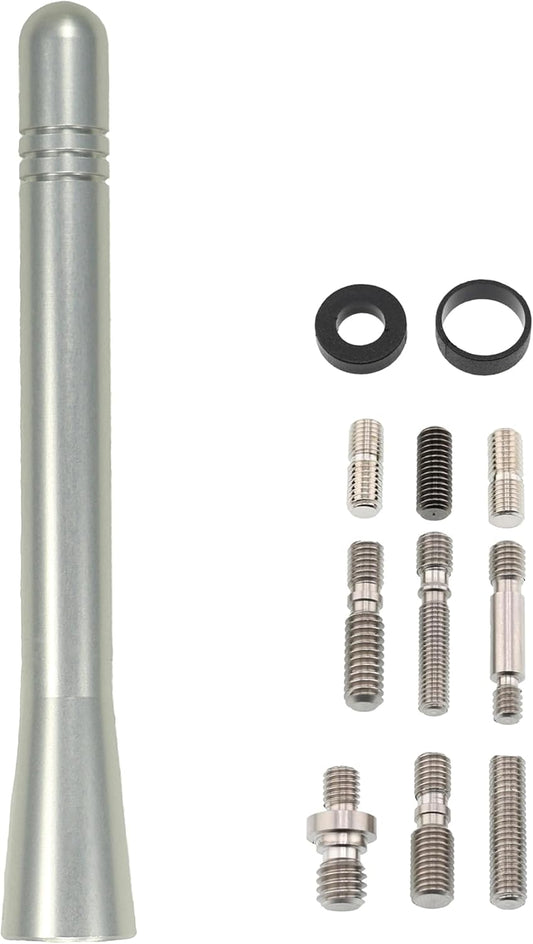 Votex 4 Inch - Made in USA - Silver Aluminum Antenna - Stainless Steel Threading