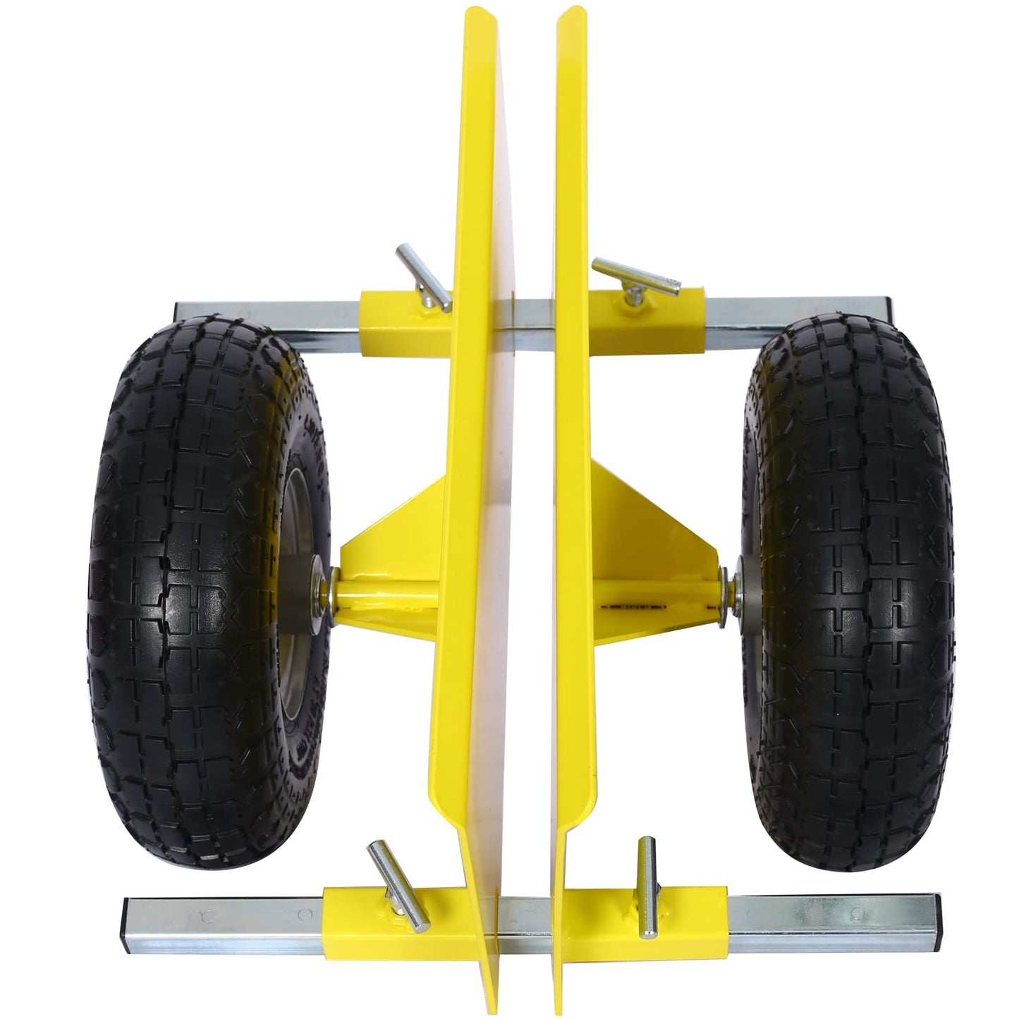 Heavy Duty Panel Dolly, Metal Panel Dolly with 10" Pneumatic Wheels Heavy Duty All Terrain Moving Cart with Adjustable Clamp Grip for Drywall Sheet Heavy Appliance & Material Handling Cart