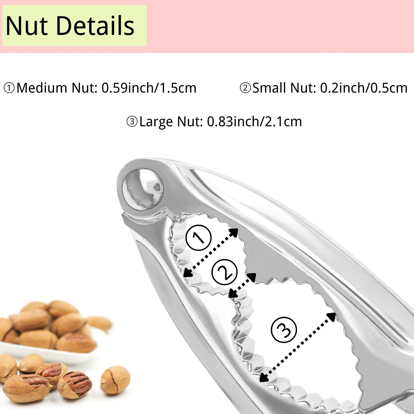 8 Pcs Nut Crackers for All Nutcracker Seafood Tools Walnut Cracker for All Nuts Heavy Duty Shell Cracker Lobster Crab Crackers with Non-slip Handle