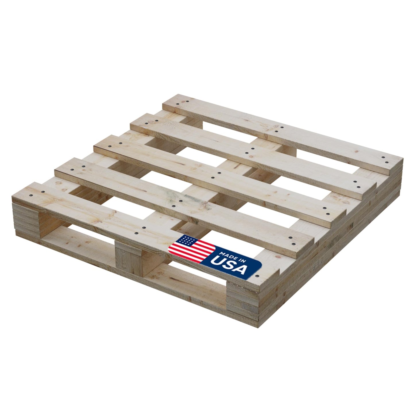 Treaton, Heavy-Duty 2-Way Entry Wooden Pallet – 31x24x5”, Industrial-Grade Hardwood Shipping Pallet, Durable, Reusable, Stackable, Easy to Handle, Commercial Use as a Floor-Pallet, 5 Pack