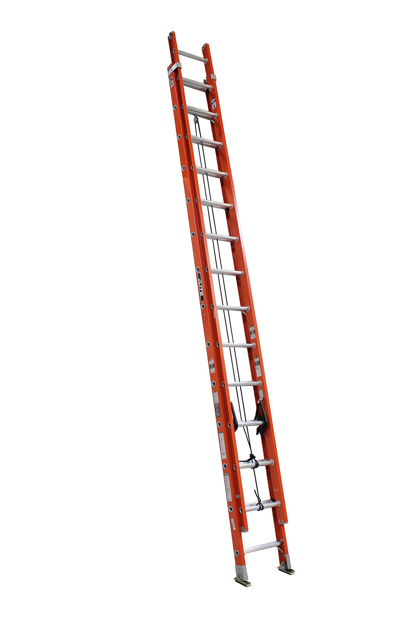 LITE 24-Foot 300-Pound Fiberglass Extension Ladder Bundle with 16-Foot 300-Pound Louisville Orange Extension Ladder