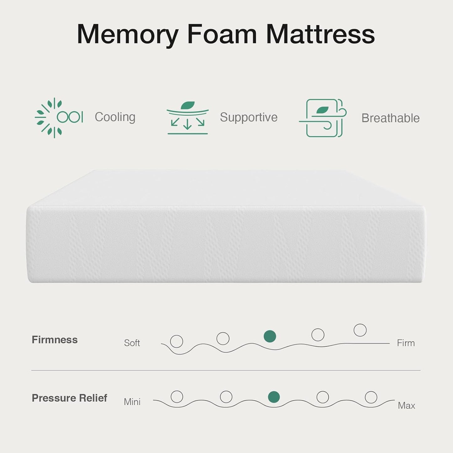 Novilla Queen Mattress - 8 Inch Gel Memory Foam for Cooling Sleep & Pressure Relief | CertiPUR-US Certified