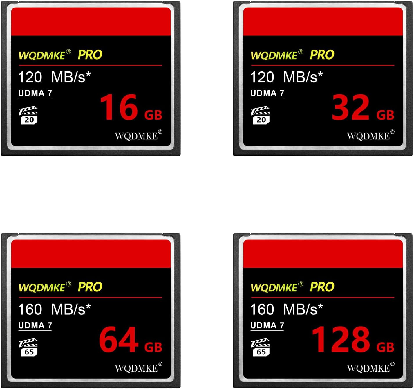 WQDMKE 16GB 120MB/s CF Memory Card High Speed UDMA Up to Camera Cards Designed