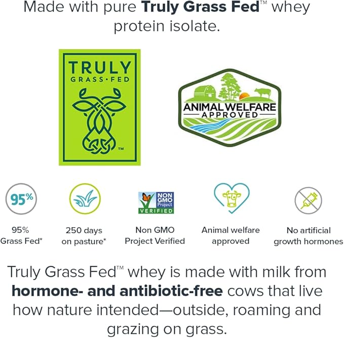 LEGION Whey+ Protein whey Isolate from Grass Fed Cows - Whey Protein Isolate Powder Low Calorie, Non-GMO, Sugar Free, Lactose and Gluten Free, All Natural Protein Powder for Men & Women (30 Servings)