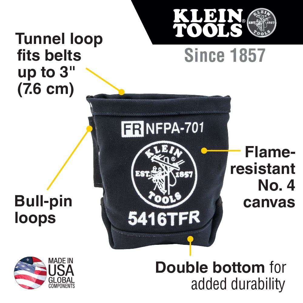Klein Tools Pliers Kit with Tie Wire Reel Pad | Ironworker's Diagonal Cutting Pliers, Heavy Duty Side Cutters and Flame Resistant Canvas Tool Bag