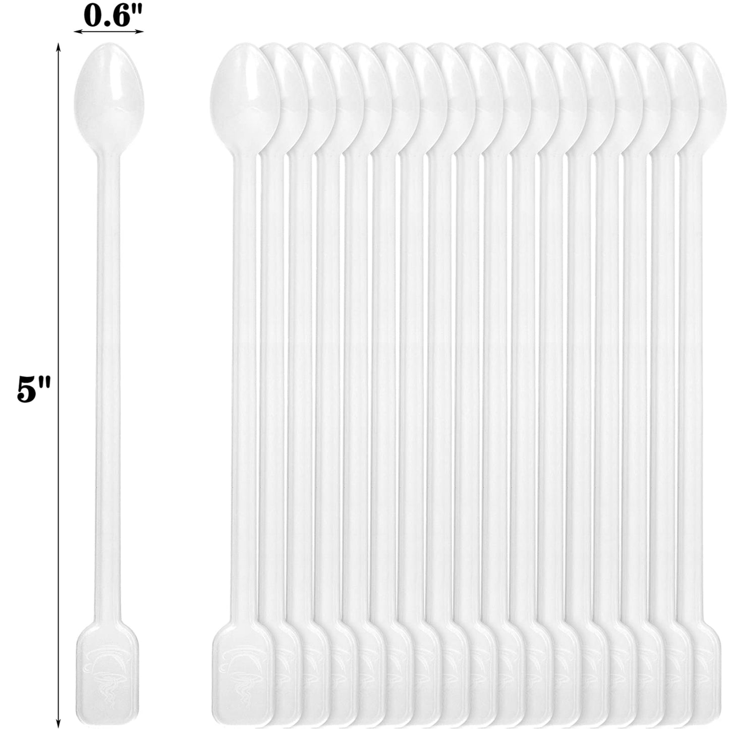 DEAYOU 1000 PCS Plastic Coffee Stirrer, 5'' Disposable Stir Sticks for Drinks Cocktails, Mini Coffee Stirring Spoon Rod for Blender, Bar, Sugar, Espresso, Tea, Swizzle, Sip, Soup, Floats, Food Grade