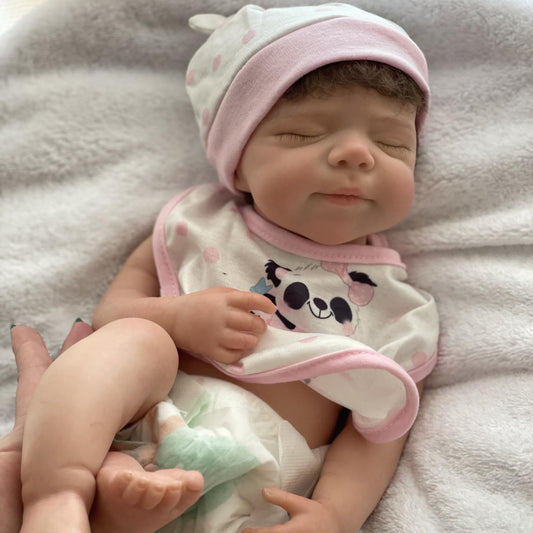Yokyyi 16 Inch Silicone Baby Doll Full Silicone Reborn Baby Dolls Pascale Realistic Girl, Real Life Newborn Baby Dolls Sleeping Anatomically Correct Baby Doll Posable Reborn Toddler with Accessories