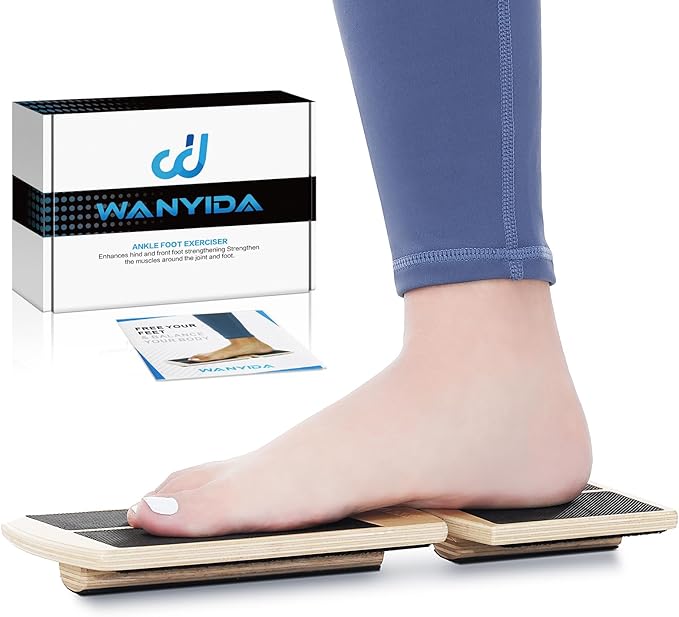 Ankle Foot Strengthener Exerciser for Sprained, Single Leg Balance Board, Posture Corrector, Foot Stretcher for Plantar Fasciitis Relief