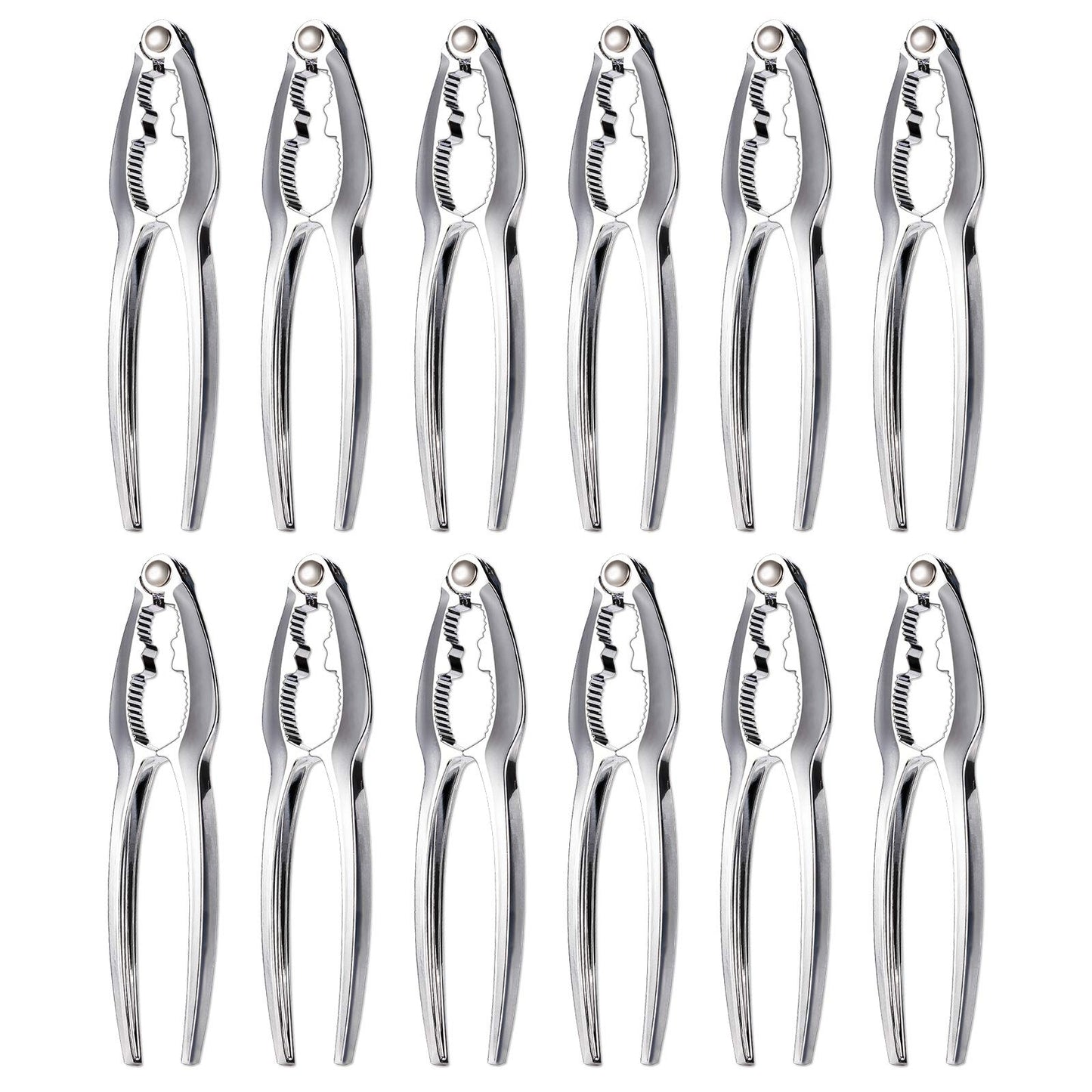 12Pcs Crab Crackers and Tools, Nut Crackers for King Crab Legs, Stainless Steel Seafood Tools Set Cracker Lobster Cracker Crabs Crackes Sets Nut Cracke Tools