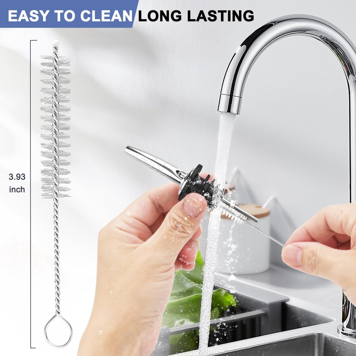 60-Pack Stainless Steel Pour Spouts for Liquor Bottles Oil Vinegar and Wine,Liquor Bottle Pourers with Rubber Dust Caps,Bar accessories,Pourers for Bartending