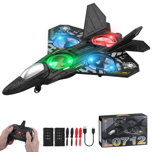 Beffkkip RC Plane 2.4GHz Remote Control Plane L0712 Drone Quadcopter Hovering with Auto Hovering Fighter Aircraft RC Airplane RTF for Beginner, Kids and Adults,3D Flip Airplane Toy