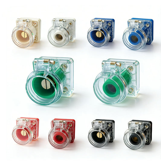 (5Pack) CLS40FRSB 400a Camlock Power Sockets, Cam Lock Power Socket with 5 Male & Female for Power Distribution, 600VAC/250VDC, 400A Camlocks Connectors for Stage Entertainment/Industrial, 5 Colors