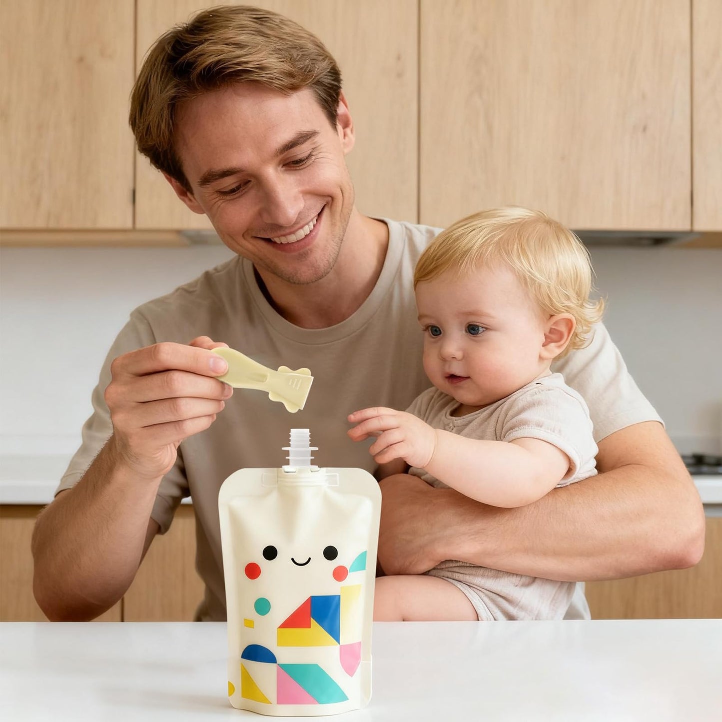 10-Pack Bulk Baby Food Pouch Spoons – Ultimate Daycare & Home Value Set – Universal Fit Silicone Dispensing Tips for Reusable & Disposable Pouches – Dishwasher Safe Spoons with 10 Travel Cases