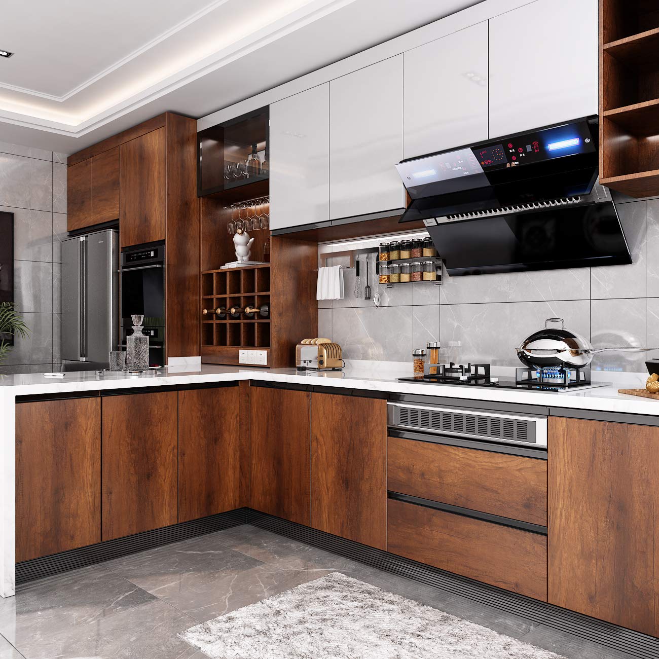 Livelynine Brown Wood Contact Paper Waterproof Kitchen Cabinet Wallpaper Peel and Stick Wood Stickers for Furniture Wood Grain Vinyl Wrap for Cabinets Desk Table Kitchen Counter Top Covers 15.8"x78.8"