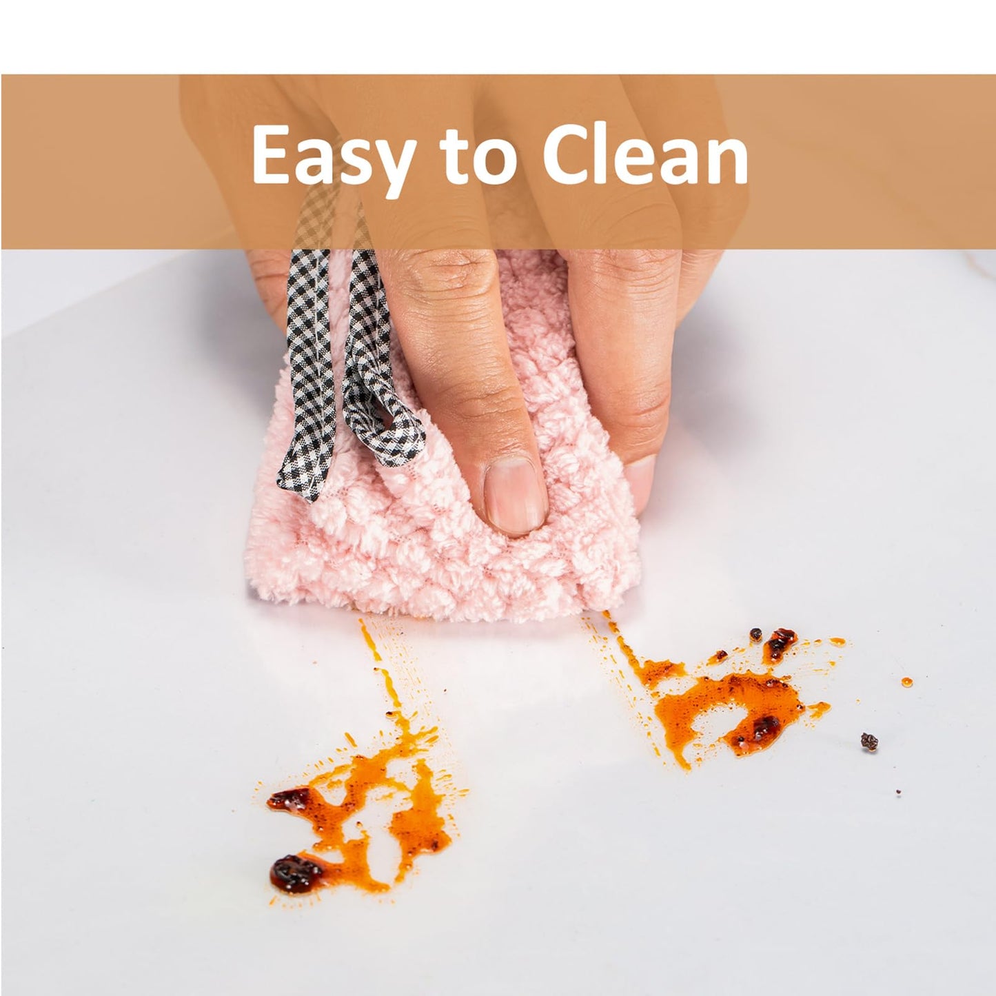 Clear Silicone Countertop Protector Mat, Non Slip & Heat Resistant Mats for Kitchen Countertop (35.4" X 23.6")