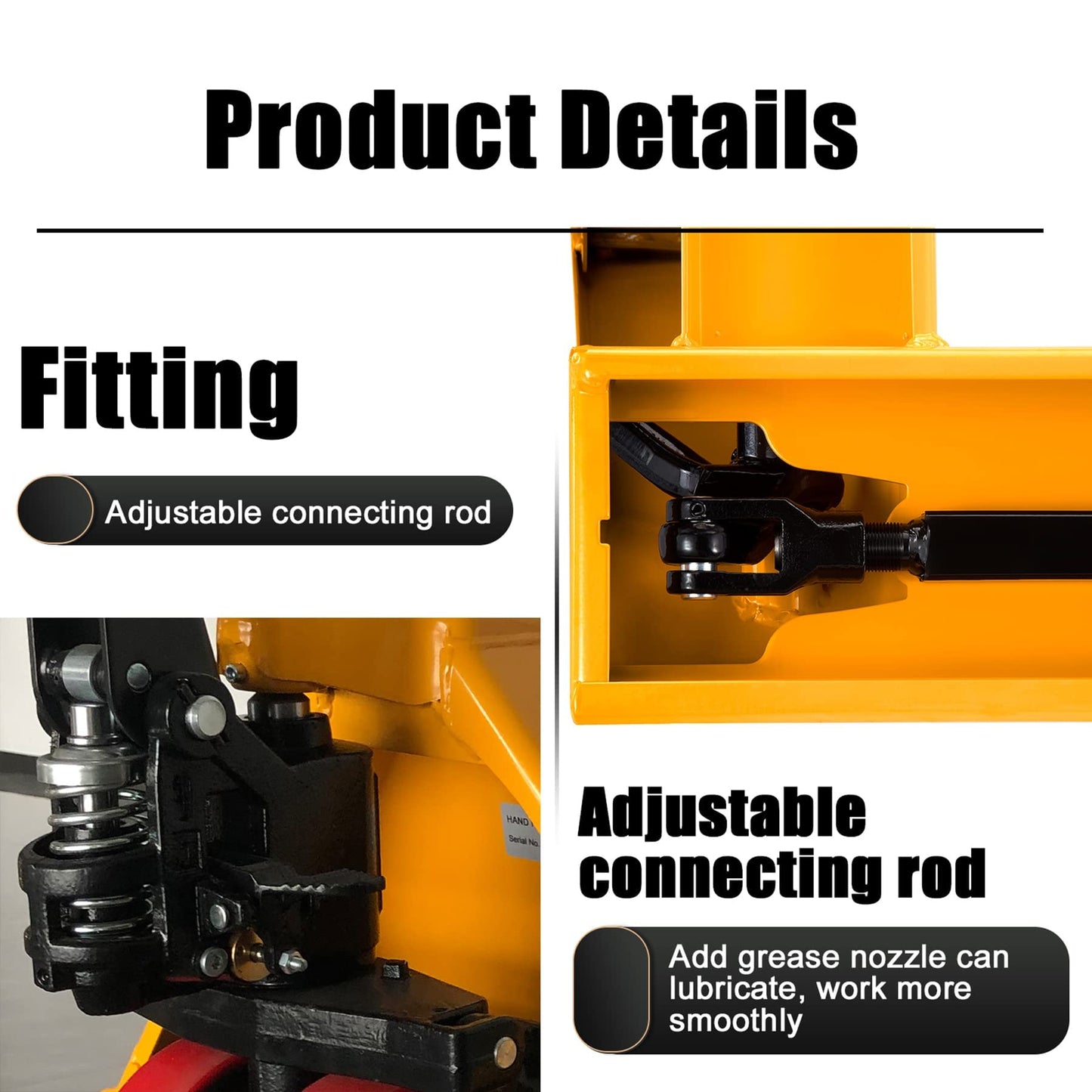 APOLLOLIFT Pallet Jack Truck, 5500lbs Capacity 27" W x 48" L Forks Manual Standard Duty Pallet Truck for Industrial Use-PU Wheel for Warehouse