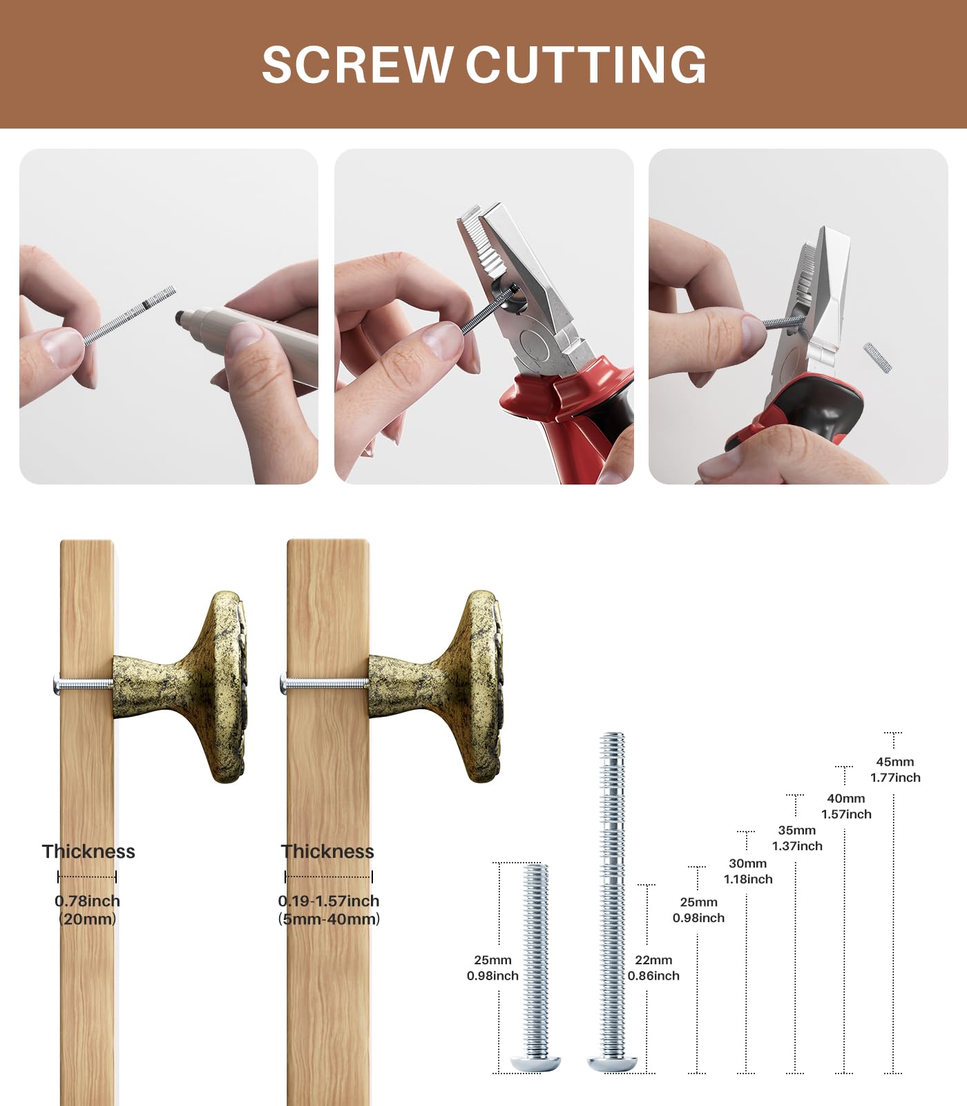 sunlithor Flower Cabinet Pulls Handle Knob Drawer for Kitchen Dresser Wardrobe Bathroom and Cupboard One Hole Hardware Knobs for Girl Easy Installation Pack of 4 Retro Brass