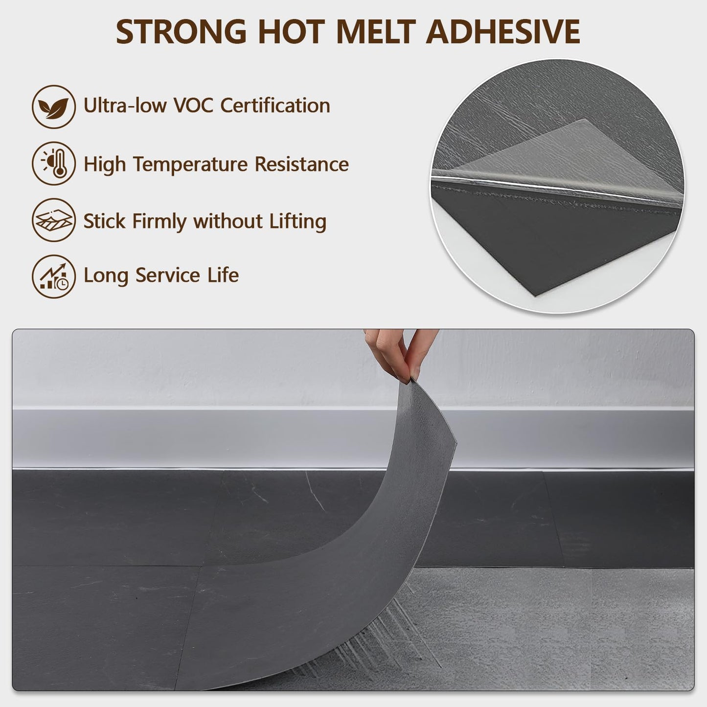 Peel and Stick Floor Tile, 30-Pack 12" x 12" Vinyl Flooring, Waterproof Self-Adhesive Luxury Vinyl Tiles, Easy DIY for Living Room, Kitchen, Dinning Room, RV, Cover 30 Sq. Black Vein Marble