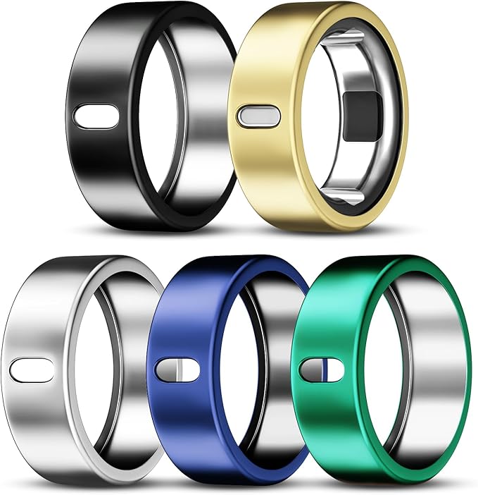 5 Pack Cover Compatible with Oura Ring Gen 4/Oura Ring Gen 3 Horizon/Heritage, Surport Charging with Cover on, Anti-Scratch TPU Protector for Oura Rings Accessories Women Men (Size 12)