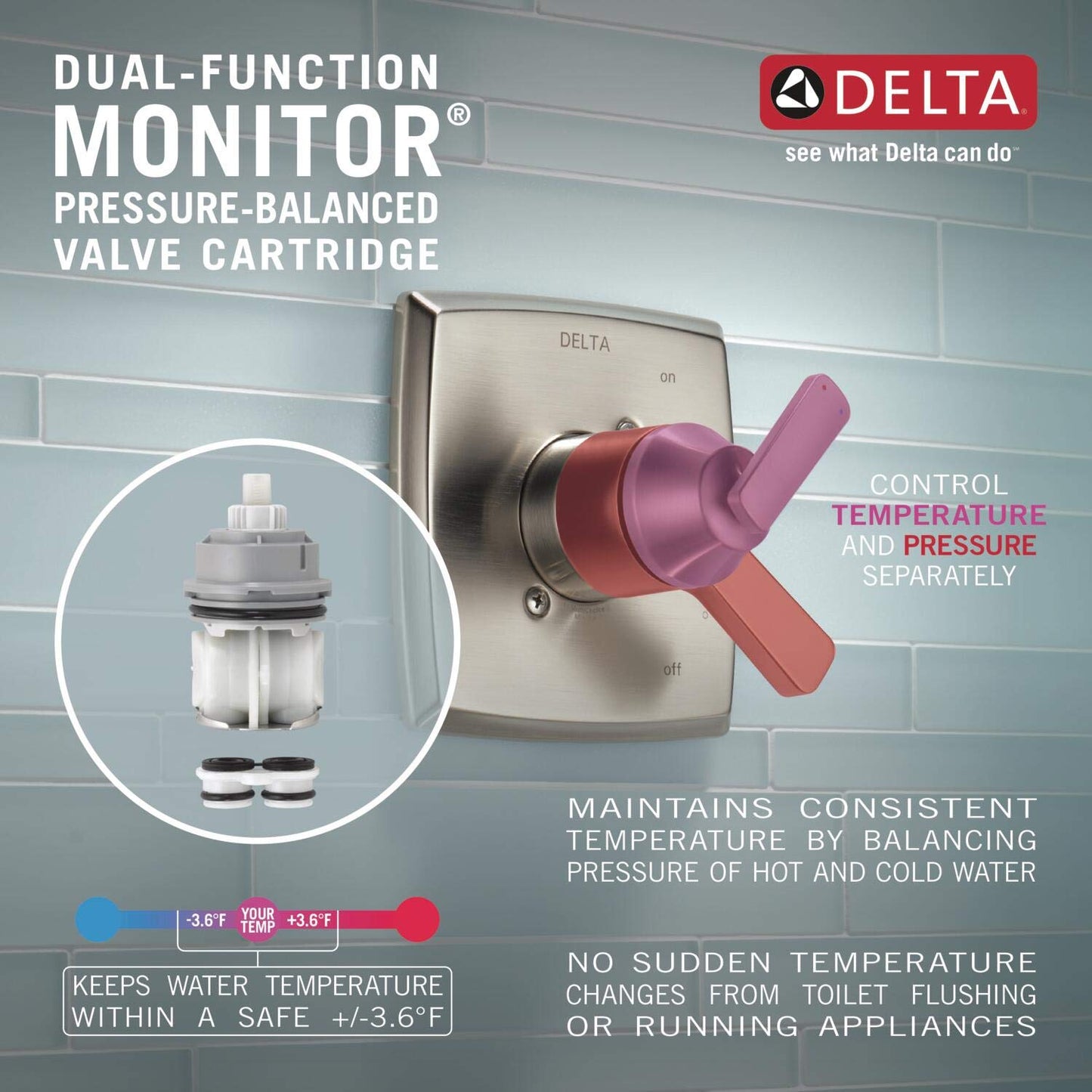 Delta Faucet Trinsic 17 Series Dual-Function Shower Trim Kit with Single-Spray H2Okinetic Shower Head, Venetrain Bronze T17259-RB (Valve Not Included)