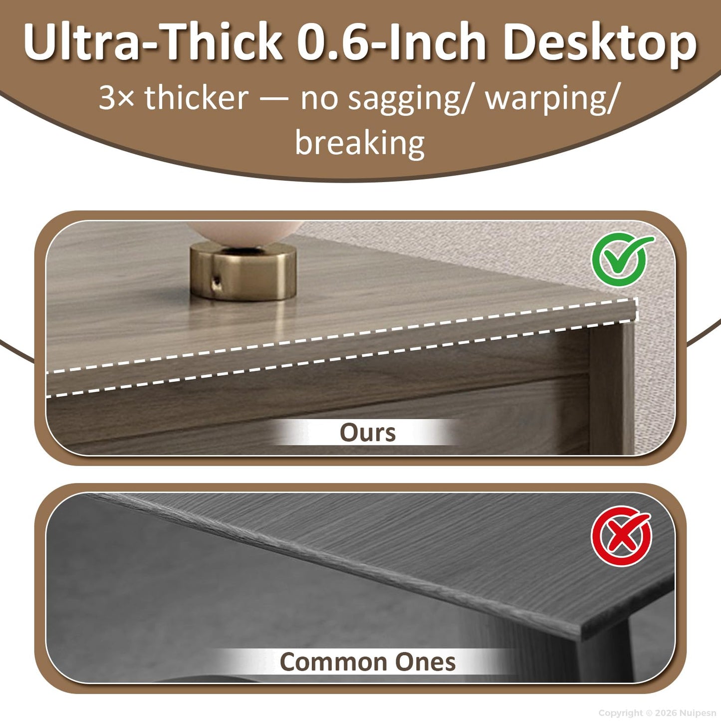 ZIMASYA 63" L Shaped Executive Desk with Locking Drawers - Modern Commercial Grade Business Office Furniture - Heavy Duty Wood Computer Workstation with Full Privacy Panel (Black Walnut)