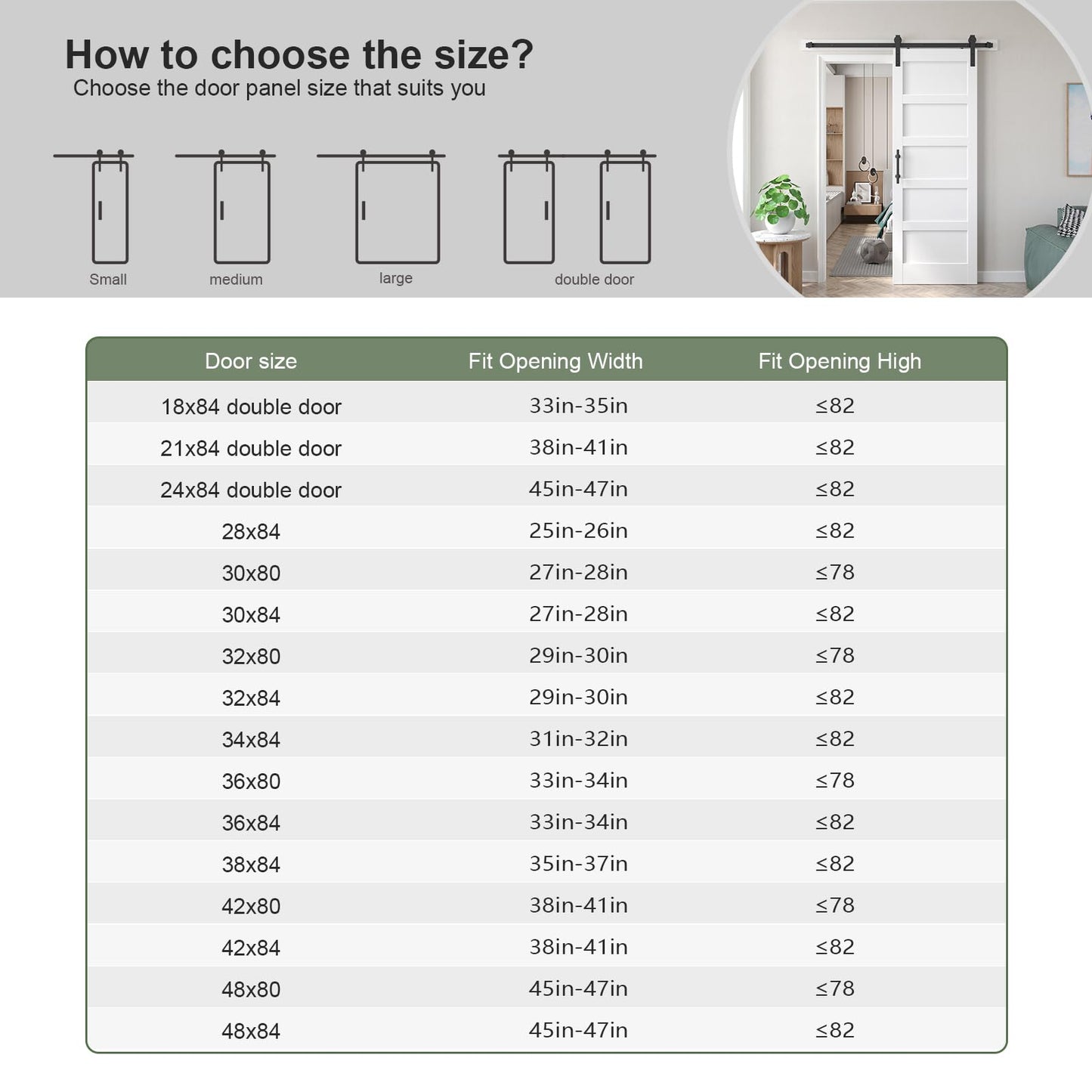 Fredbeck 32inx80in White Barn Door and 5.5FT Sliding Barn Door Hardware Kit Included,Solid,MDF, PVC Surface,DIY Assembly,5-Panel,Fit 29in-31in Opening