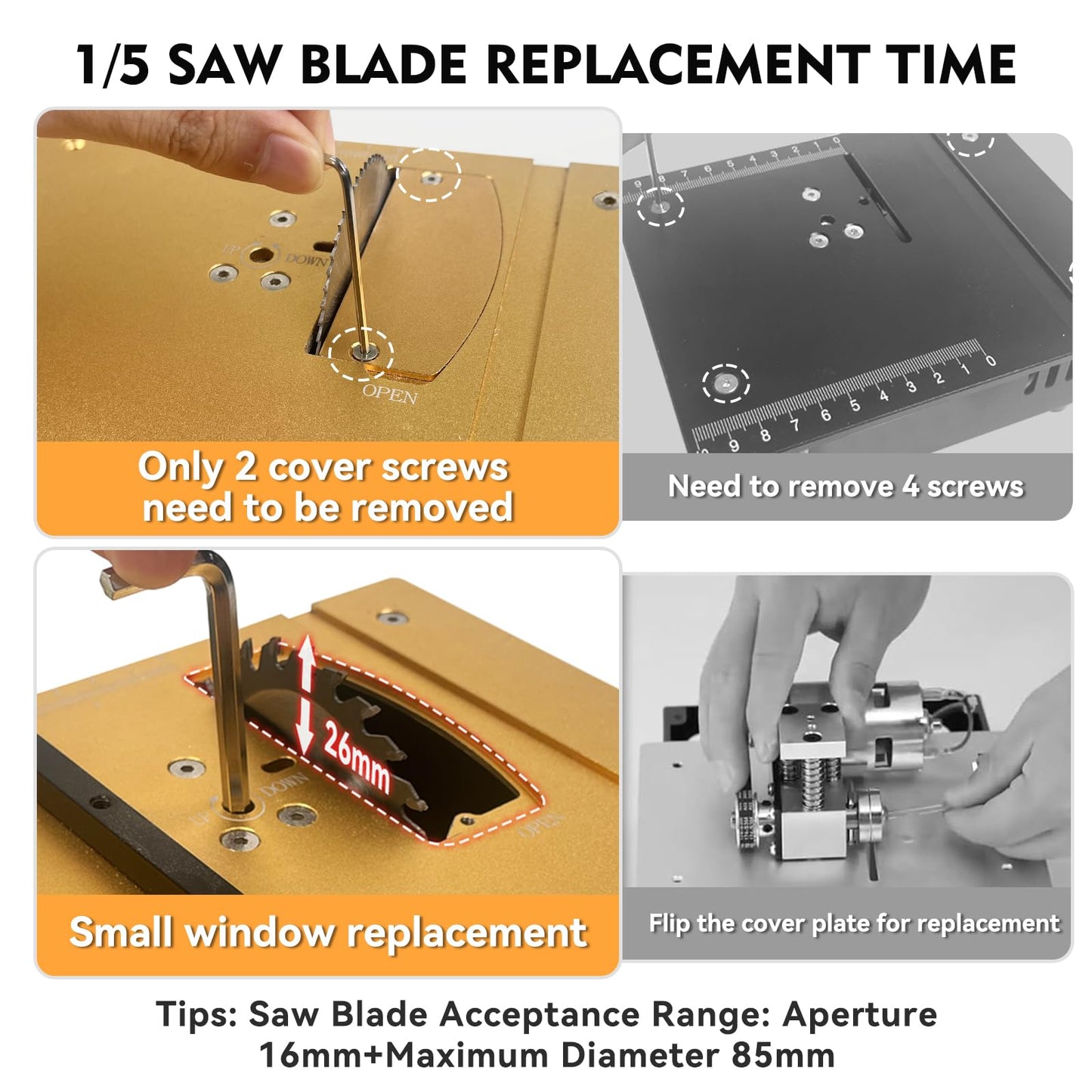 Mini Table Saw for Hobbyists [Dual 795 Motors & Switches] 200W/12,000RPM/26mm Adjustable Height with Accessories – Perfect for DIY Crafts, Handmade Gifts & Exploring Hobbies