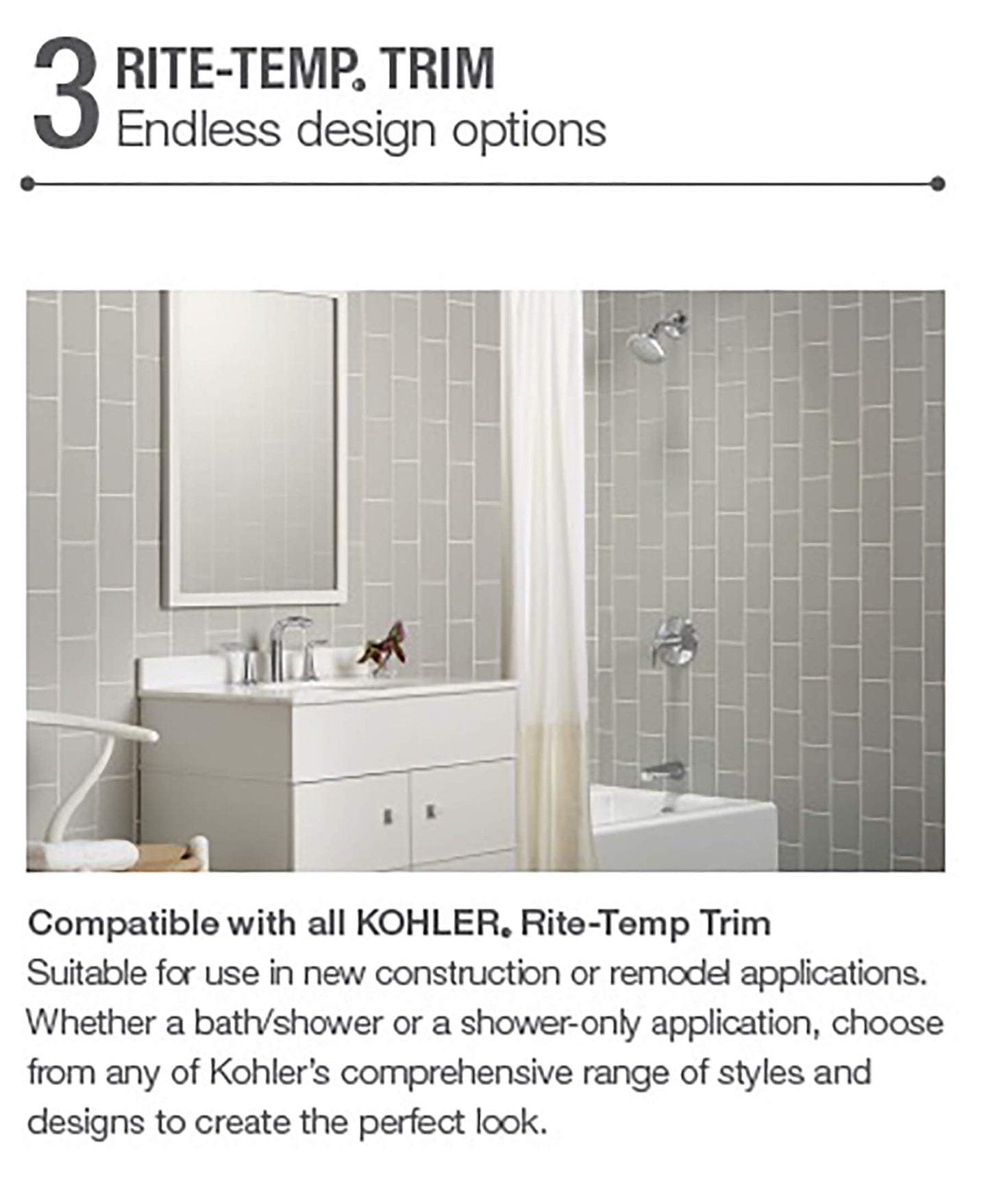 KOHLER 8304-K-NA Rite-Temp Pressure-Balancing Valve Body and Cartridge Kit, Shower Valve System, 5.0 GPM, Simple Installation & Maintenance