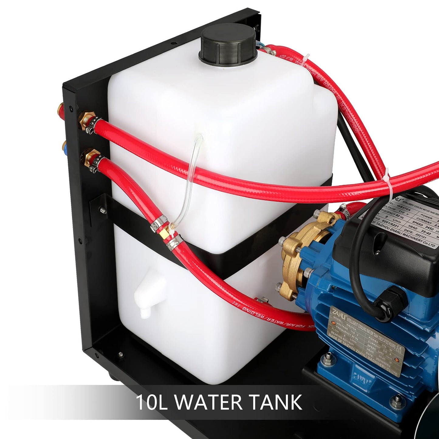 Tig Cooler, Tig Welder Torch Water Cooling system, 10L Water capacity,7L-12L/min Rated Water Flow with Flow Alarm, WRC-300A 110V