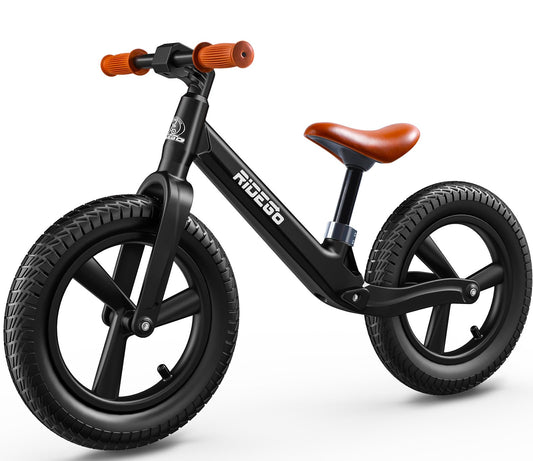 Ridego 14 Inch Balance Bike for Kids 3-6 Year Old,Lightweight Kids Bike with Adjustable Seat, Push Bicycle with Air Rubber Tires，Ride-on Toys Birthday Gift