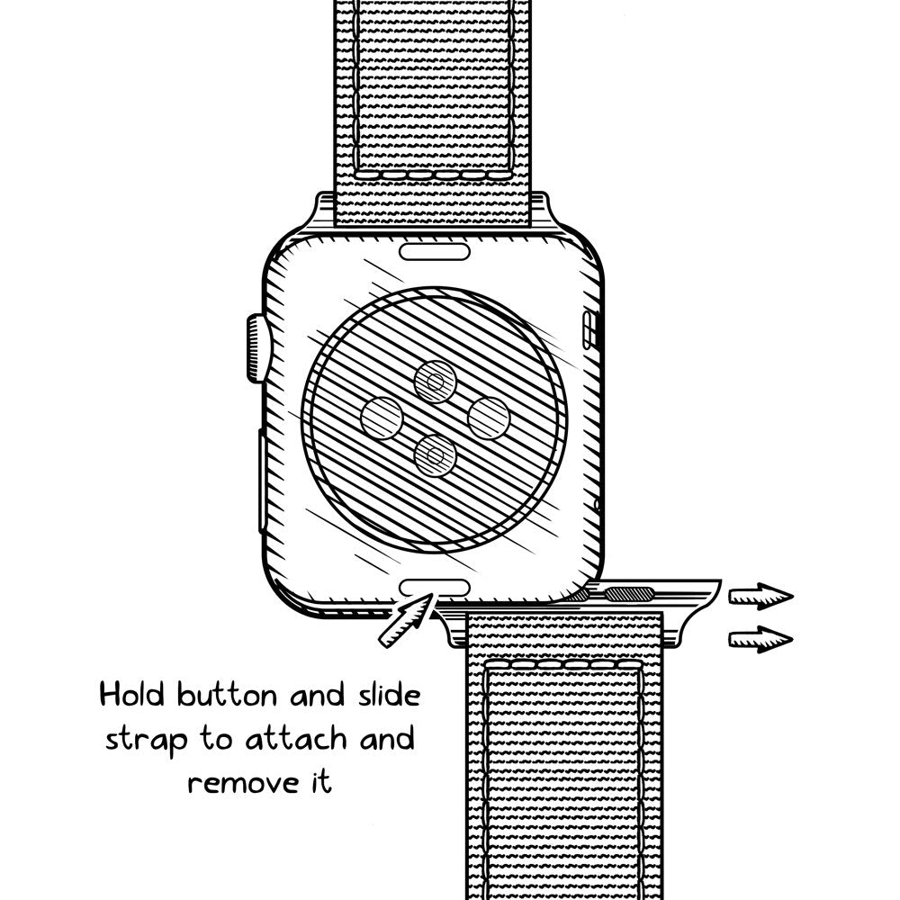 Archer Watch Straps - Top Grain Leather Straps for Apple Watch (Cognac/Matched Thread, Matte Silver Hardware, 40/41/42mm)