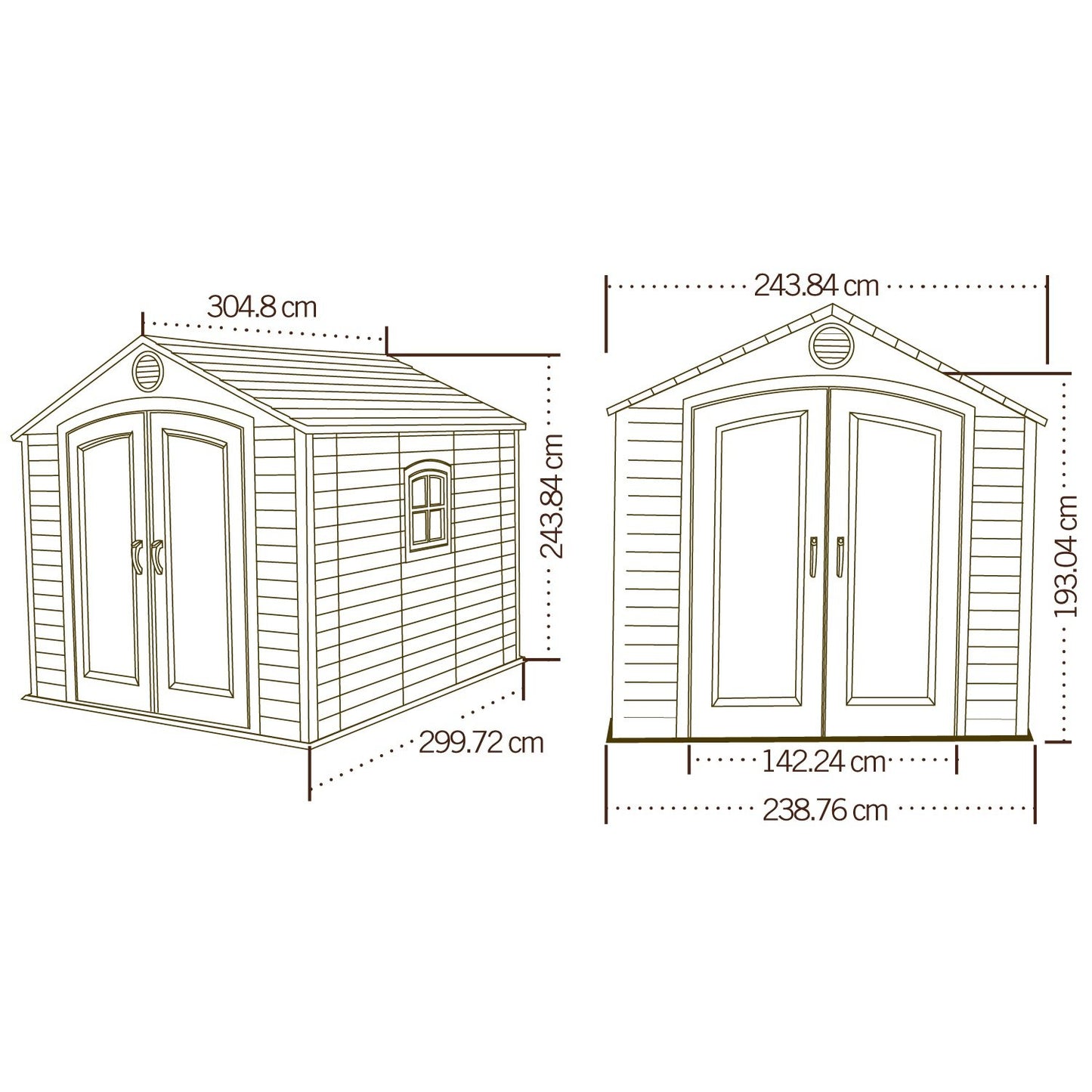 Lifetime 8 Ft. x 10 Ft. Outdoor Storage Shed