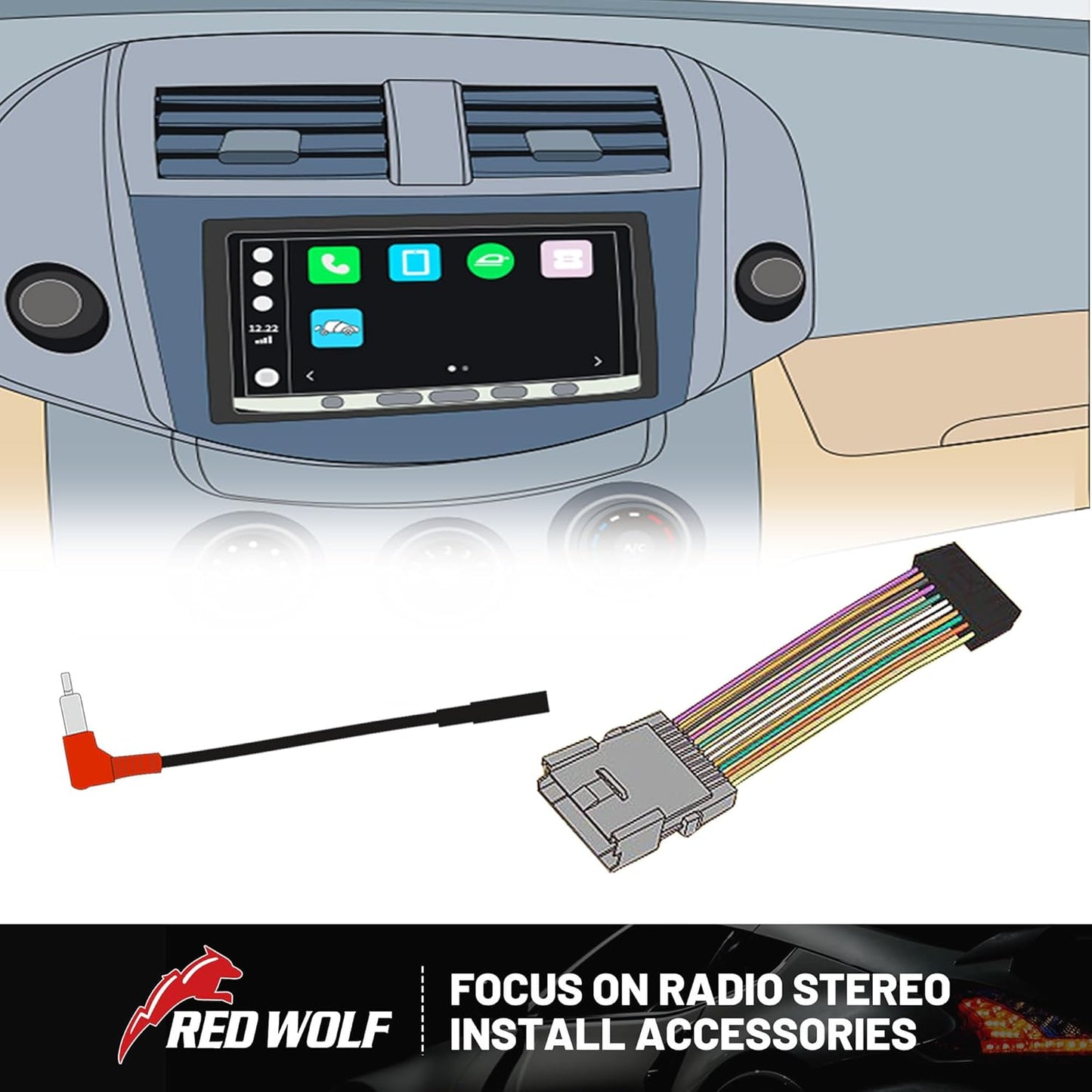 2008-2015 07-14 07-14 RED WOLF Car Radio Wiring Harness Compatible with Chevrolet Express, GMC Savana Buick Aftermarket