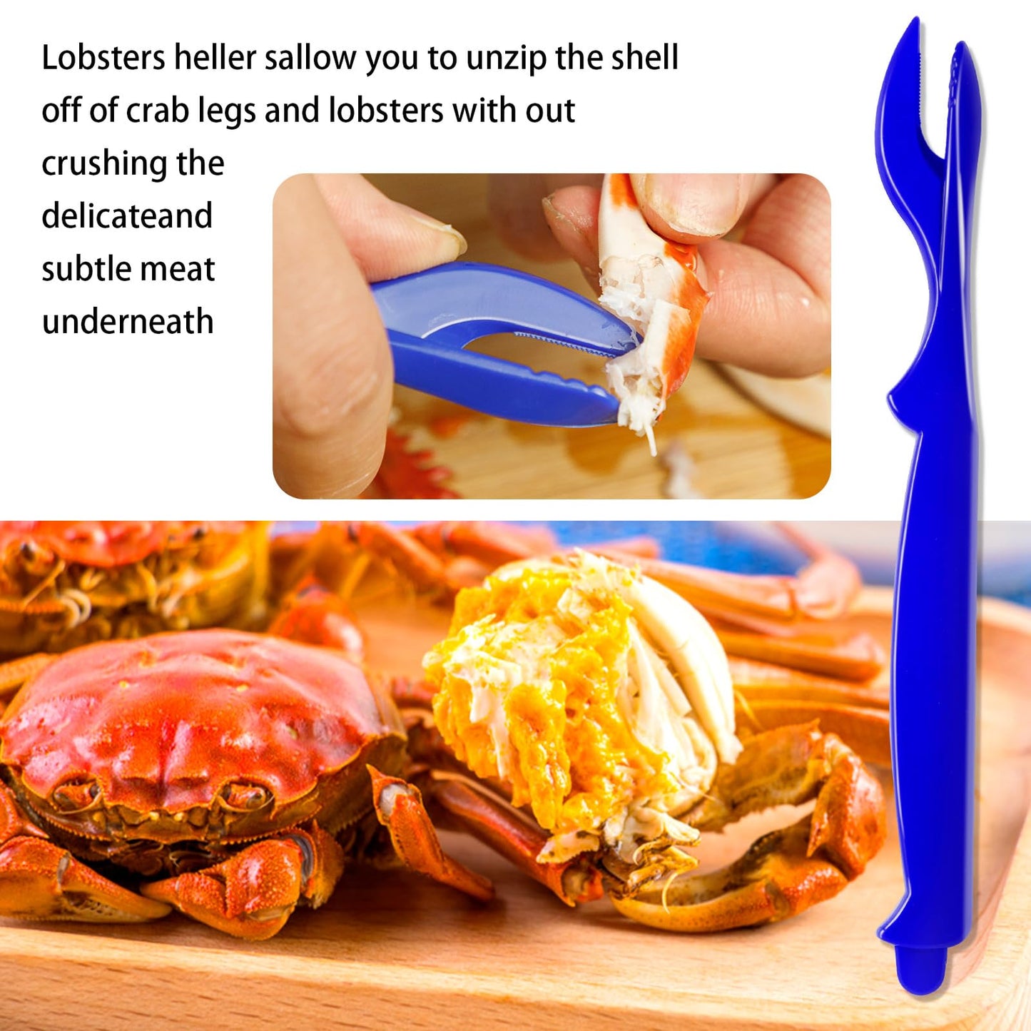 48Pcs Crab Legs Crackers, Crackers and Tools Cracker Picks Tools Crabfor Lobster Crab Crayfish, Easy Opener Shellfish Picks Knife, Seafood Tool