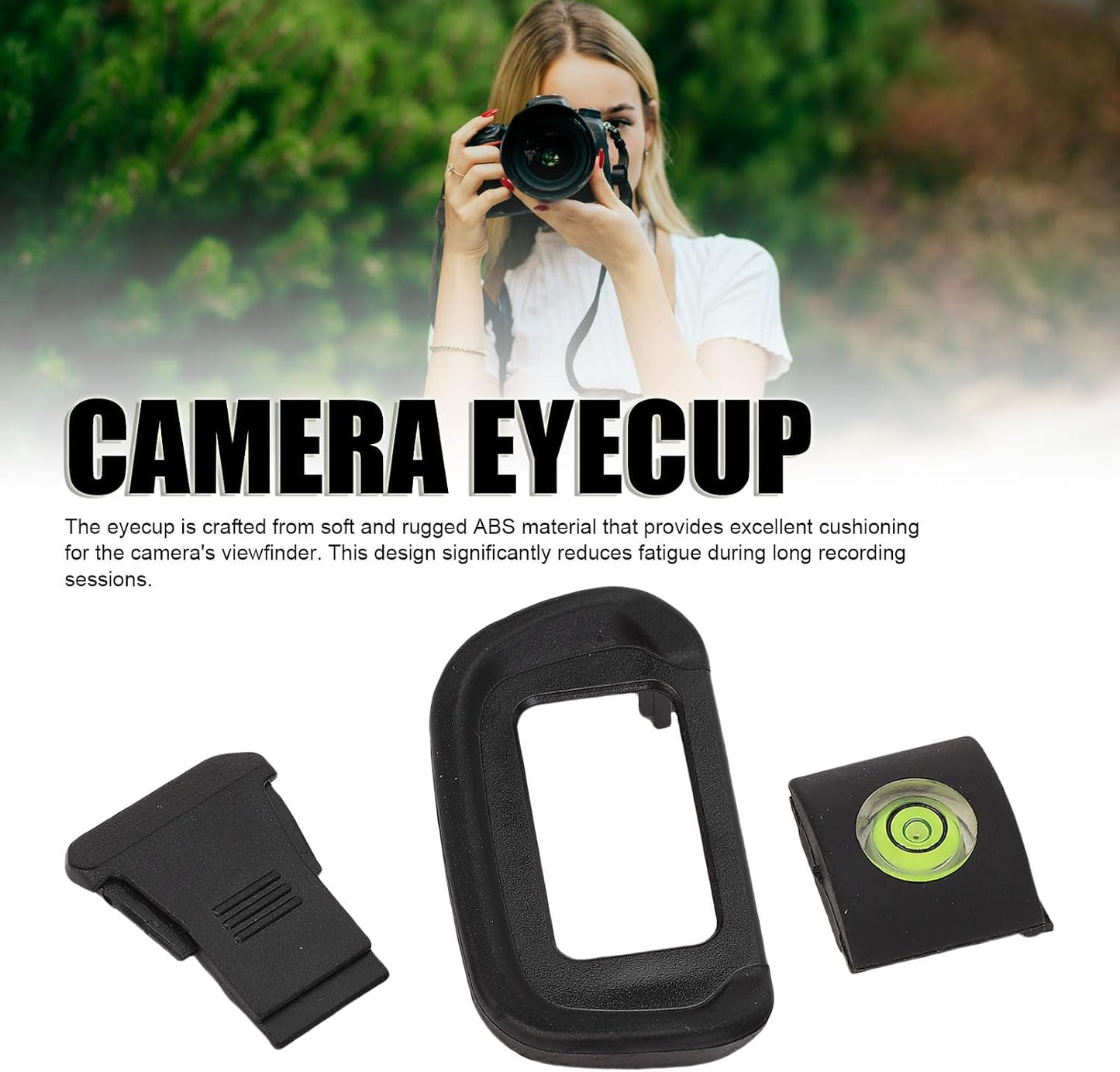 Set, R10 Jonlaki Camera Eyecup Level Hot Shoe Cover Soft ABS Viewfinder Eyecup with Bubble Level and Hot Shoe Cap, Fit