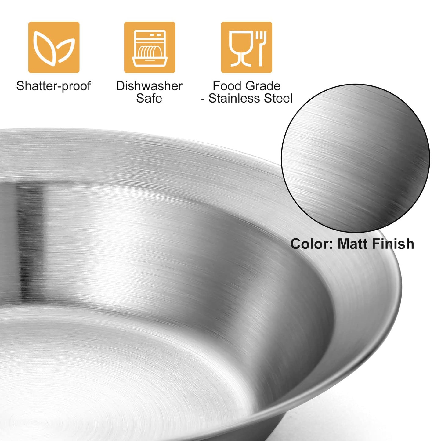 Odoland Stainless Steel Camping Mess Kit for Family & 2 Person, Cooking Tableware Utensils with Plates Bowls Forks Spoons Knives & Savings Bag for Camping, Backpacking, Hiking, Picnic, 2 Person Set