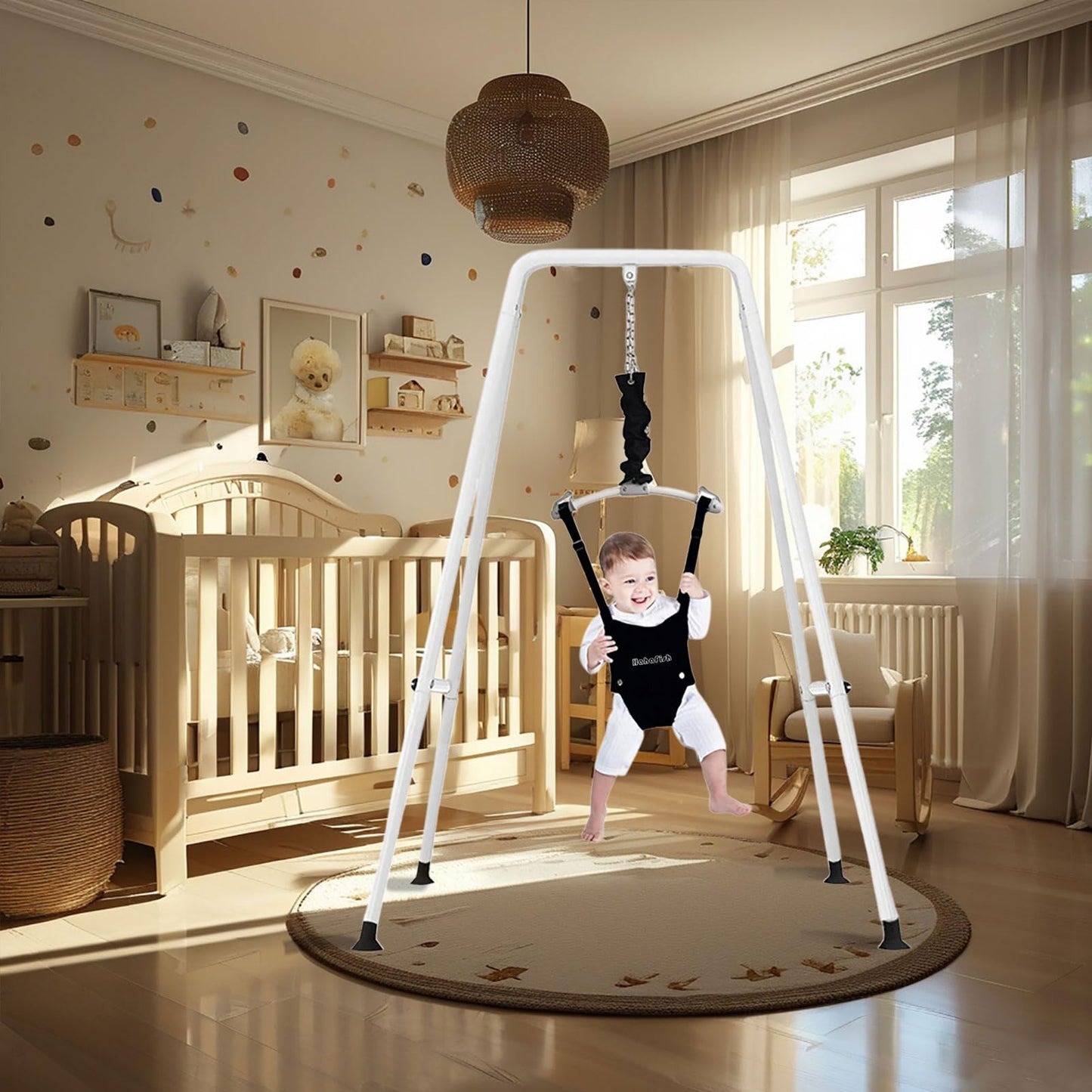 Baby Door Jumper and Bouncer with Stand for Active Babies That Love to Jump and Have Fun Toddler Infant