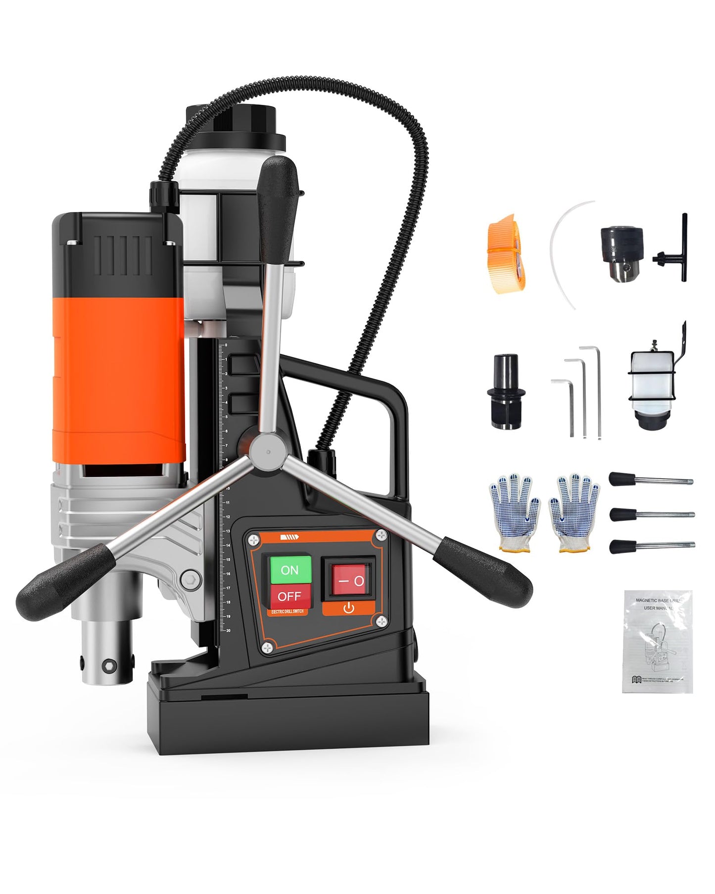 GarveeTech Mag Drill Press, 1650W 1.57 in Boring Diameter, 2922Lbf Power Portable Magnetic Drill, 810 PRM, Electric Drilling Machine for Metal Surface, Industrial and Home Improvement