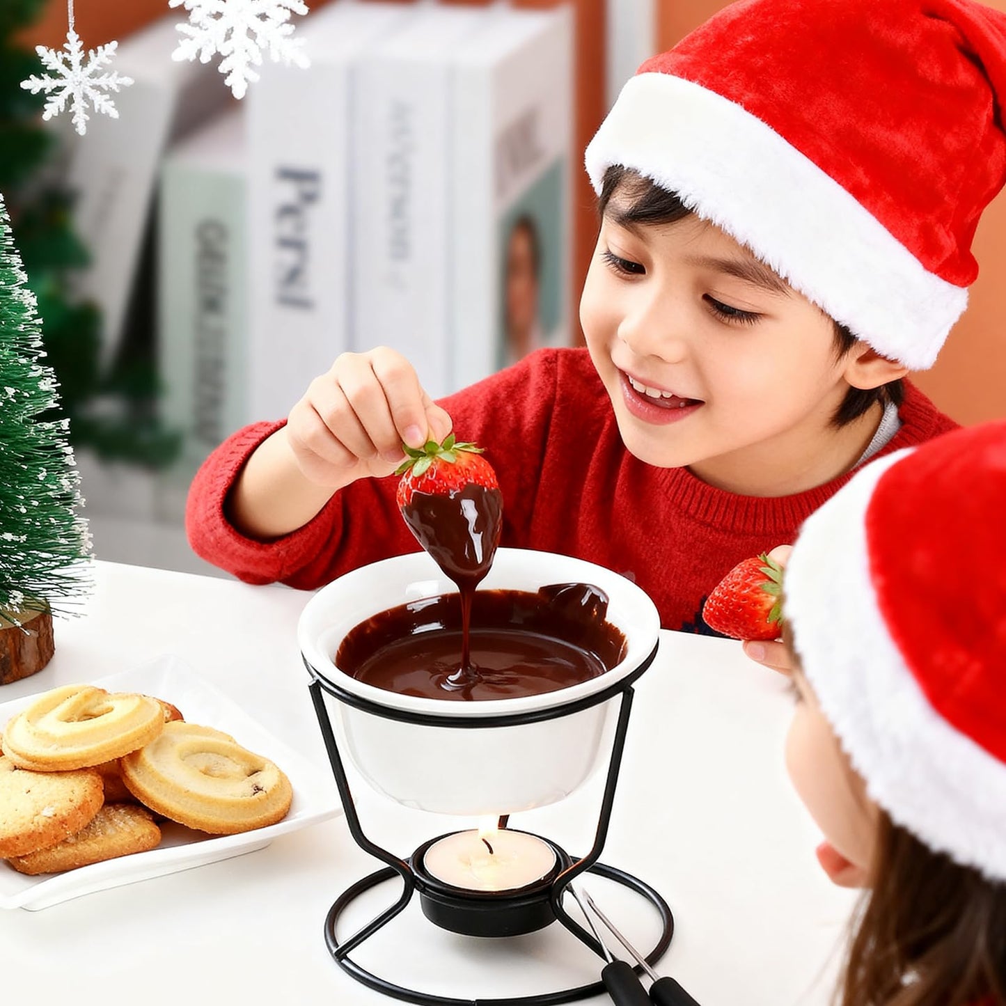 2 Pieces Butter Warmers for Seafood,Ceramic Butter Warmers for Chocolate or Cheese,Fondue- Dishwasher Safe,Oven Safe,Microwave Safe