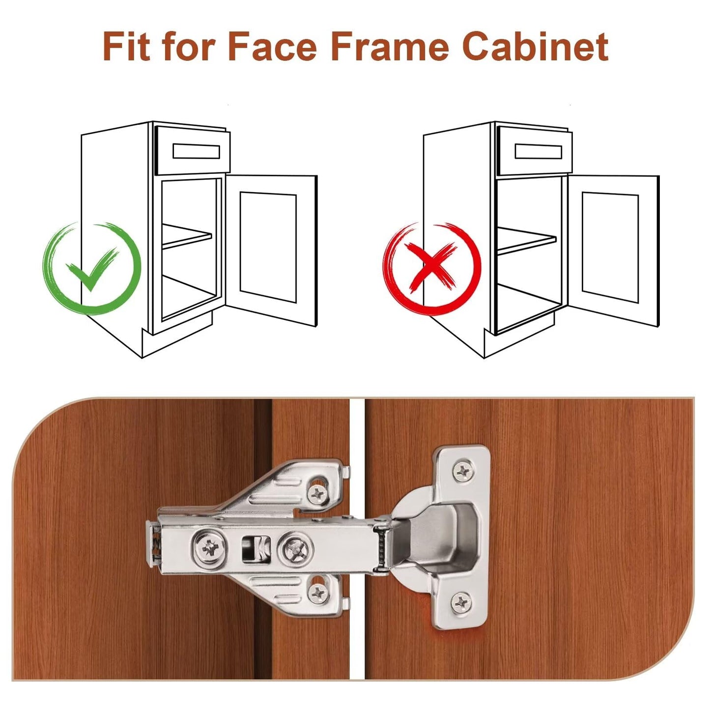 10 Pairs （20 Pack） Soft Close Kitchen Cabinet Door Hinges fit for Face Frame Cabinet,105 Degree Opening Angel Self Closing with Mounting Screws by Probrico