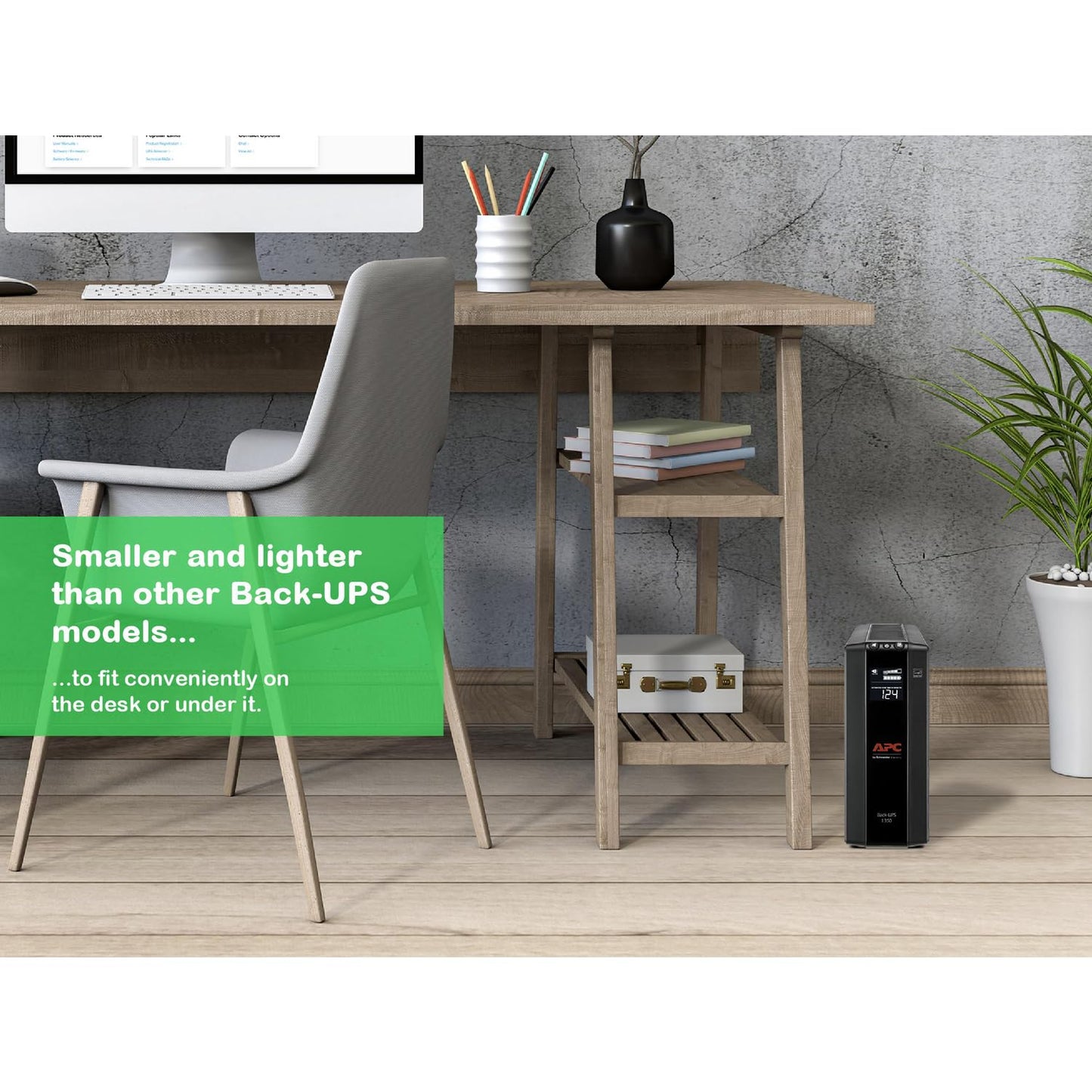 APC Back-UPS Pro 1350VA UPS, 810W Battery Backup & Surge Protector, AVR, 10 Outlets (NEMA 5-15R), LCD Display, BX1350M Uninterruptible Power Supply for Computers, Wi-Fi Router, Home Office Electronics