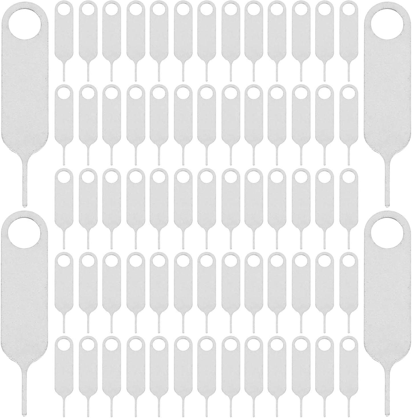 500pcs SEWACC Universal Sim Card Removal Tool and Anti-Lost Sim Pin Ejector for Mobile Phones Stainless Steel